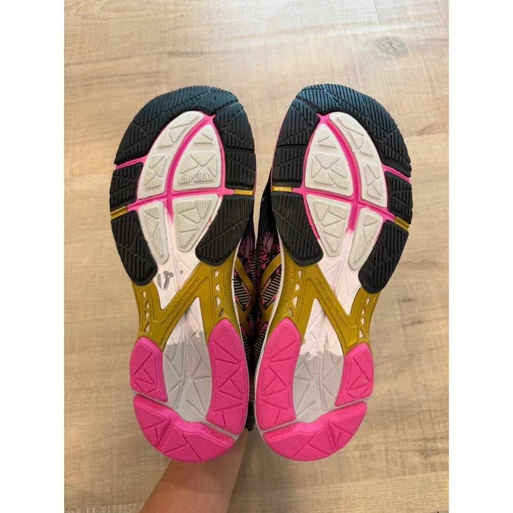Like New ASICS Gel Noosa Tri 10 Women's Pink Black Gold Athletic Running Shoes